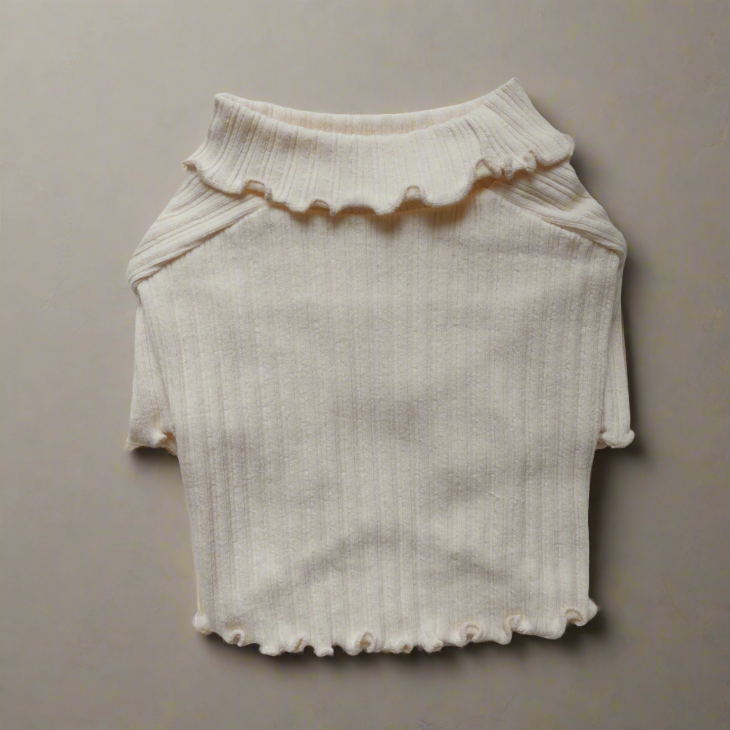 Scalloped Turtleneck